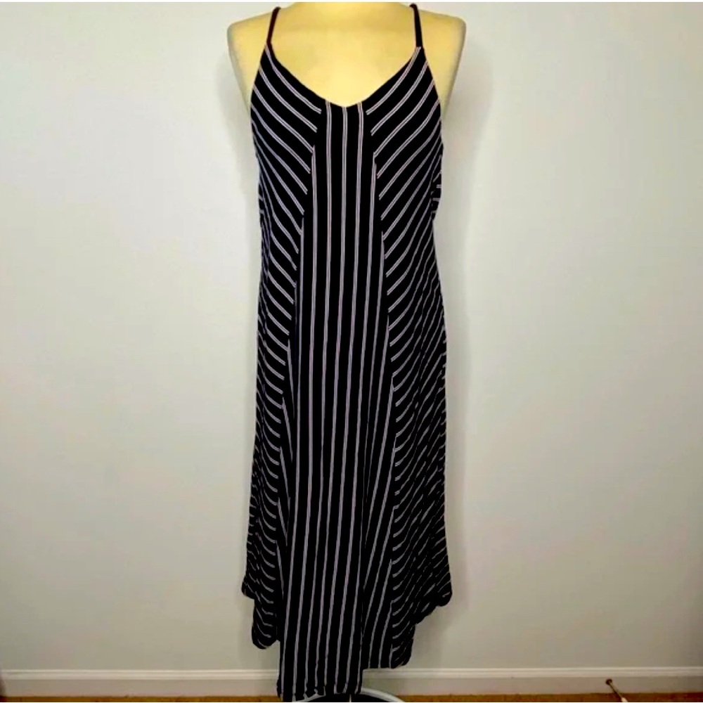 Athleta Maxi Dress XXS soft modal stretchy Black And White Stripes